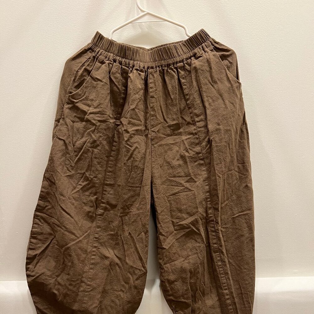 Gaucho Pants Size Small Brown Green Color